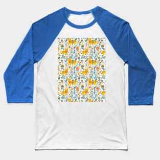 Ukrainian Lions Floral Vintage Ukraine Pattern Baseball T-Shirt